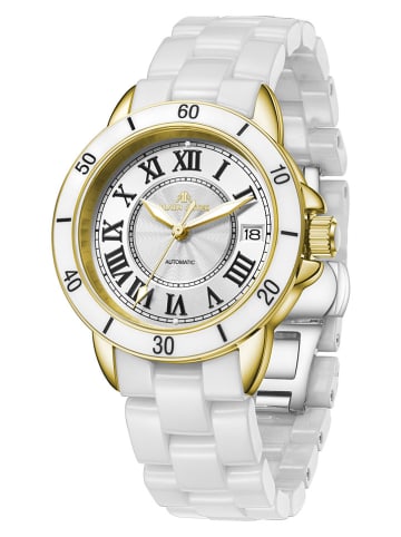 ALAIN ASTER Quarzuhr in Weiß/ Gold