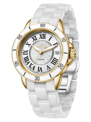 ALAIN ASTER Quarzuhr in Weiß/ Gold