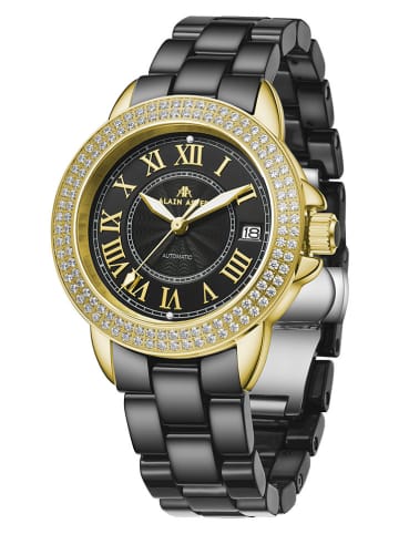 ALAIN ASTER Quarzuhr in Schwarz/ Gold