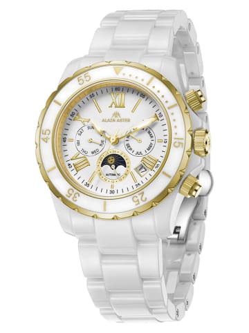 ALAIN ASTER Chronograph in Weiß/ Gold