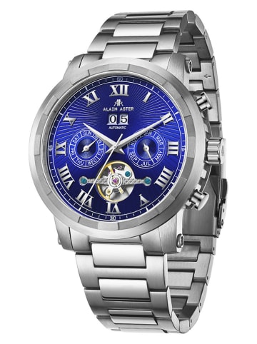 ALAIN ASTER Chronograaf zilverkleurig/blauw