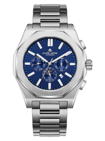 ALAIN ASTER Chronograaf zilverkleurig/donkerblauw