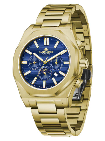 ALAIN ASTER Chronograaf goudkleurig/donkerblauw