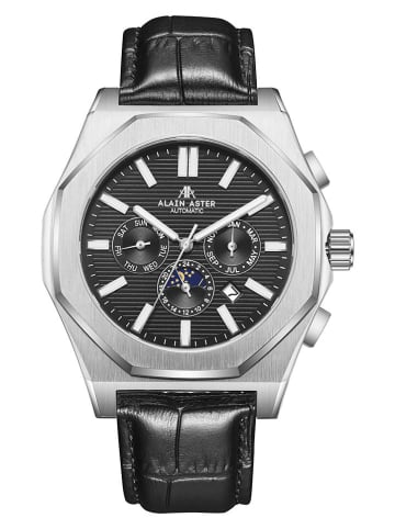 ALAIN ASTER Chronograf w kolorze srebrno-czarnym