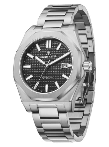 ALAIN ASTER Quarzuhr in Silber/ Schwarz