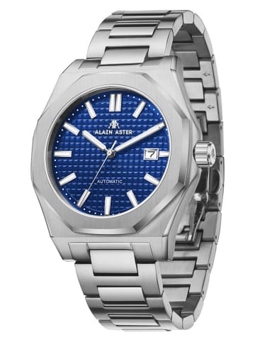 ALAIN ASTER Zegarek kwarcowy w kolorze srebrno-niebieskim