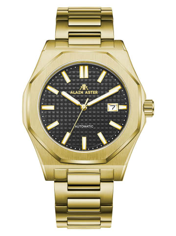 ALAIN ASTER Kwartshorloge goudkleurig/zwart