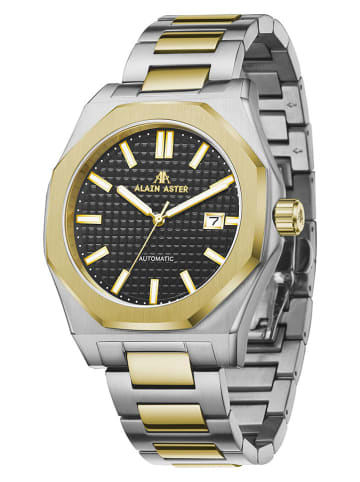 ALAIN ASTER Quarzuhr in Silber/ Gold/ Schwarz