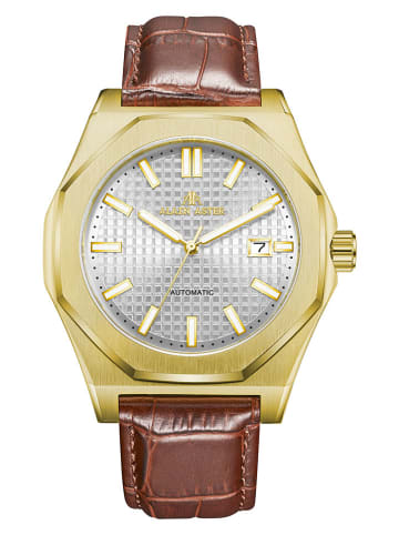 ALAIN ASTER Kwartshorloge bruin/goudkleurig