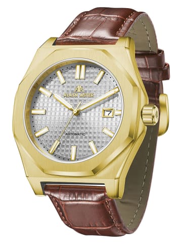 ALAIN ASTER Quarzuhr in Braun/ Gold