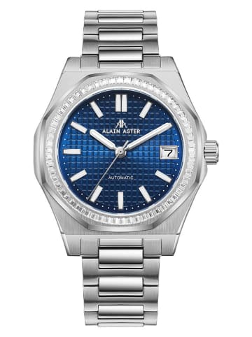 ALAIN ASTER Zegarek kwarcowy w kolorze srebrno-granatowym