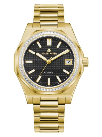 ALAIN ASTER Quarzuhr in Gold/ Schwarz