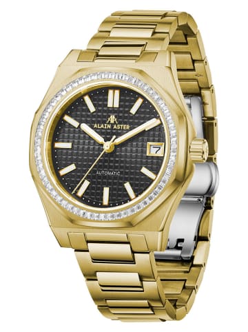 ALAIN ASTER Zegarek kwarcowy w kolorze złoto-czarnym