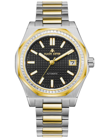 ALAIN ASTER Quarzuhr in Silber/ Gold/ Schwarz