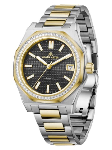 ALAIN ASTER Quarzuhr in Silber/ Gold/ Schwarz
