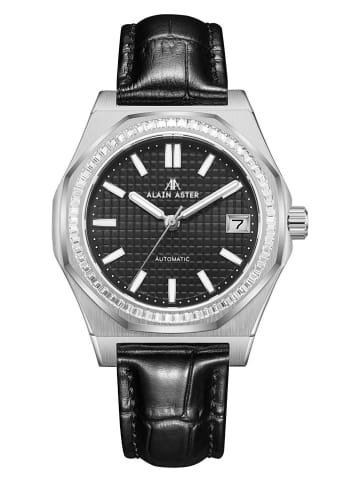 ALAIN ASTER Quarzuhr in Schwarz/ Silber