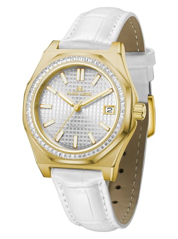 ALAIN ASTER Quarzuhr in Weiß/ Gold