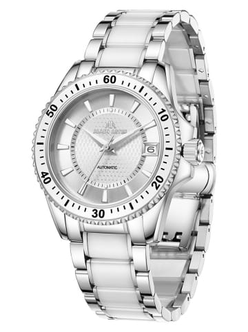 ALAIN ASTER Kwartshorloge zilverkleurig/wit