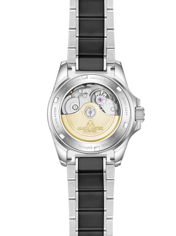 ALAIN ASTER Quarzuhr in Silber/ Schwarz