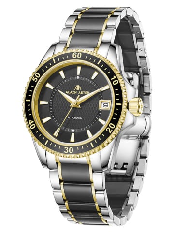ALAIN ASTER Zegarek kwarcowy w kolorze złoto-srebrno-czarnym