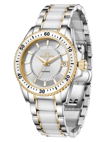 ALAIN ASTER Quarzuhr in Silber/ Weiß/ Gold