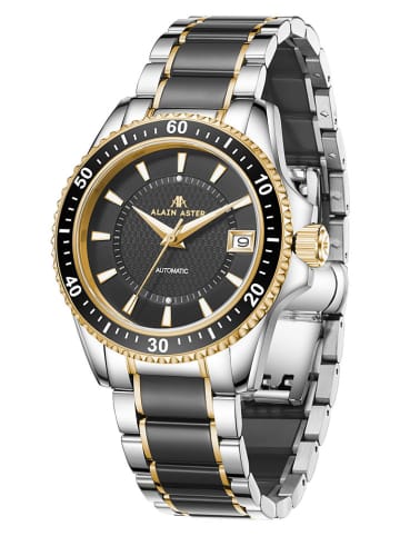 ALAIN ASTER Zegarek kwarcowy w kolorze złoto-srebrno-czarnym