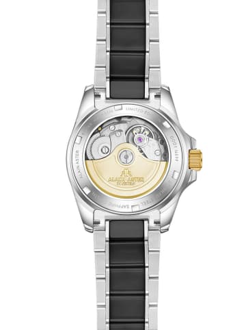 ALAIN ASTER Quarzuhr in Silber/ Schwarz/ Gold