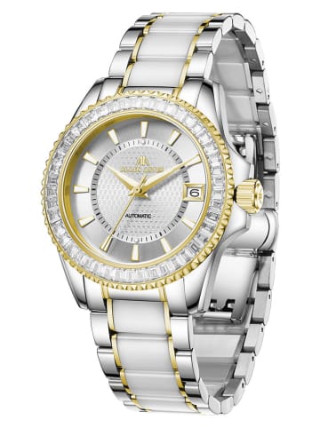 ALAIN ASTER Kwartshorloge zilverkleurig/wit/goudkleurig