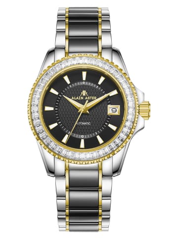 ALAIN ASTER Kwartshorloge zwart/zilverkleurig/goudkleurig