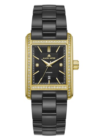 ALAIN ASTER Quarzuhr in Schwarz/ Gold