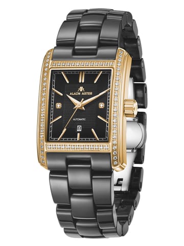ALAIN ASTER Kwartshorloge zwart/goudkleurig