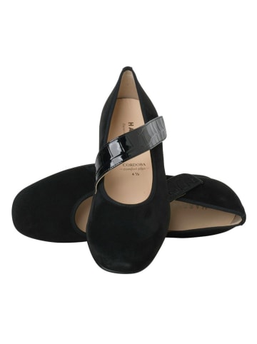HASSIA Leder-Spangenballerinas "Cordoba" in Schwarz