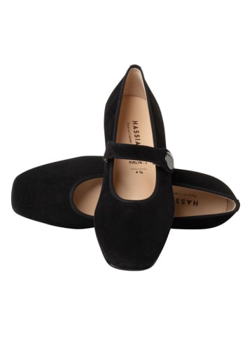HASSIA Leren ballerina's met bandje "Evelyn" zwart