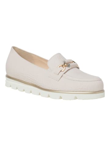 HASSIA Skórzane mokasyny "Pisa" w kolorze kremowym