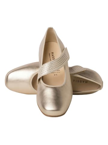 HASSIA Leder-Spangenballerinas "Cordoba" in Gold