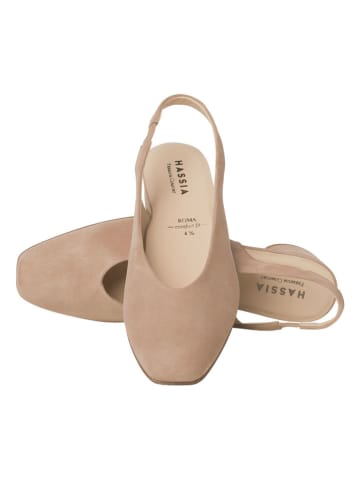 HASSIA Leren slingballerina's "Roma" lichtbruin