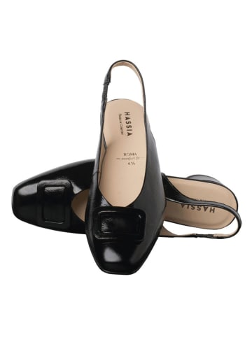 HASSIA Leren slingballerina's "Roma" zwart