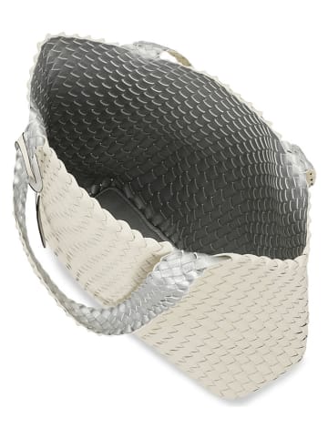 Ilse Jacobsen Wende-Shopper in Grau/ Creme - (B)46 x (H)32 cm