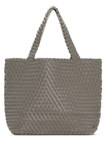 Ilse Jacobsen Wende-Shopper grijs/crème - (B)46 x (H)32 cm