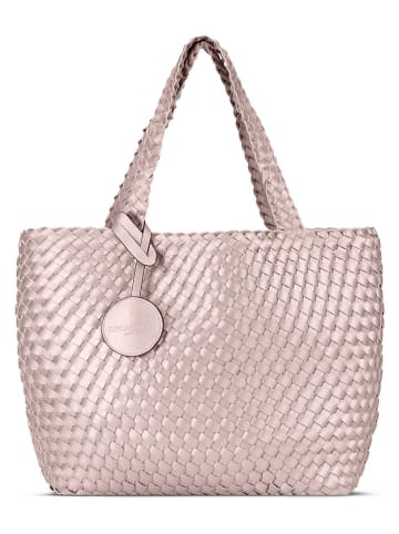Ilse Jacobsen Dwustronny shopper bag w kolorze jasnoróżowo-beżowym - 46 x 32 cm
