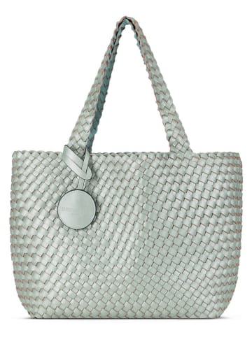 Ilse Jacobsen Dwustronny shopper bag w kolorze zielono-błękitnym - 46 x 32 cm