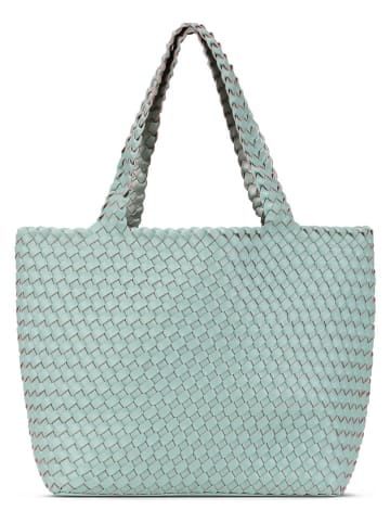 Ilse Jacobsen Wende-Shopper in Grün/ Hellblau - (B)46 x (H)32 cm