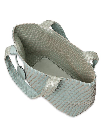 Ilse Jacobsen Dwustronny shopper bag w kolorze zielono-błękitnym - 46 x 32 cm