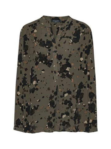 Ilse Jacobsen Bluse in Khaki/ Schwarz