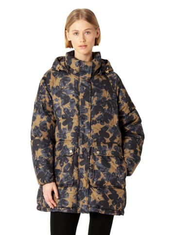 Ilse Jacobsen Steppmantel in Hellbraun/ Dunkelblau