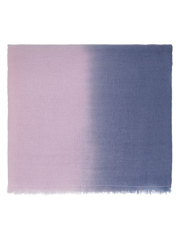 Ilse Jacobsen Wollschal in Rosa/ Blau - (L)200 x (B)100 cm