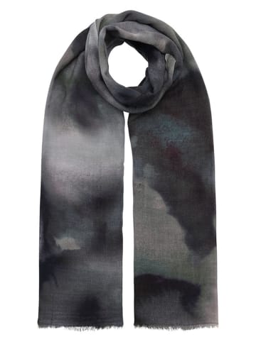 Ilse Jacobsen Wollschal in Schwarz/ Grau - (L)200 x (B)100 cm