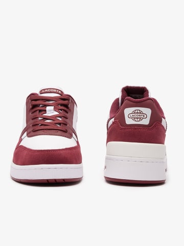 Lacoste Skórzane sneakersy "T-Clip 223 3 Sma" w kolorze biało-czerwonym