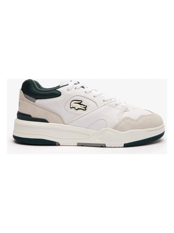 Lacoste Skórzane sneakersy w kolorze biało-beżowym