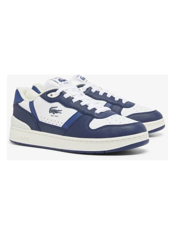 Lacoste Leren sneakers wit/donkerblauw